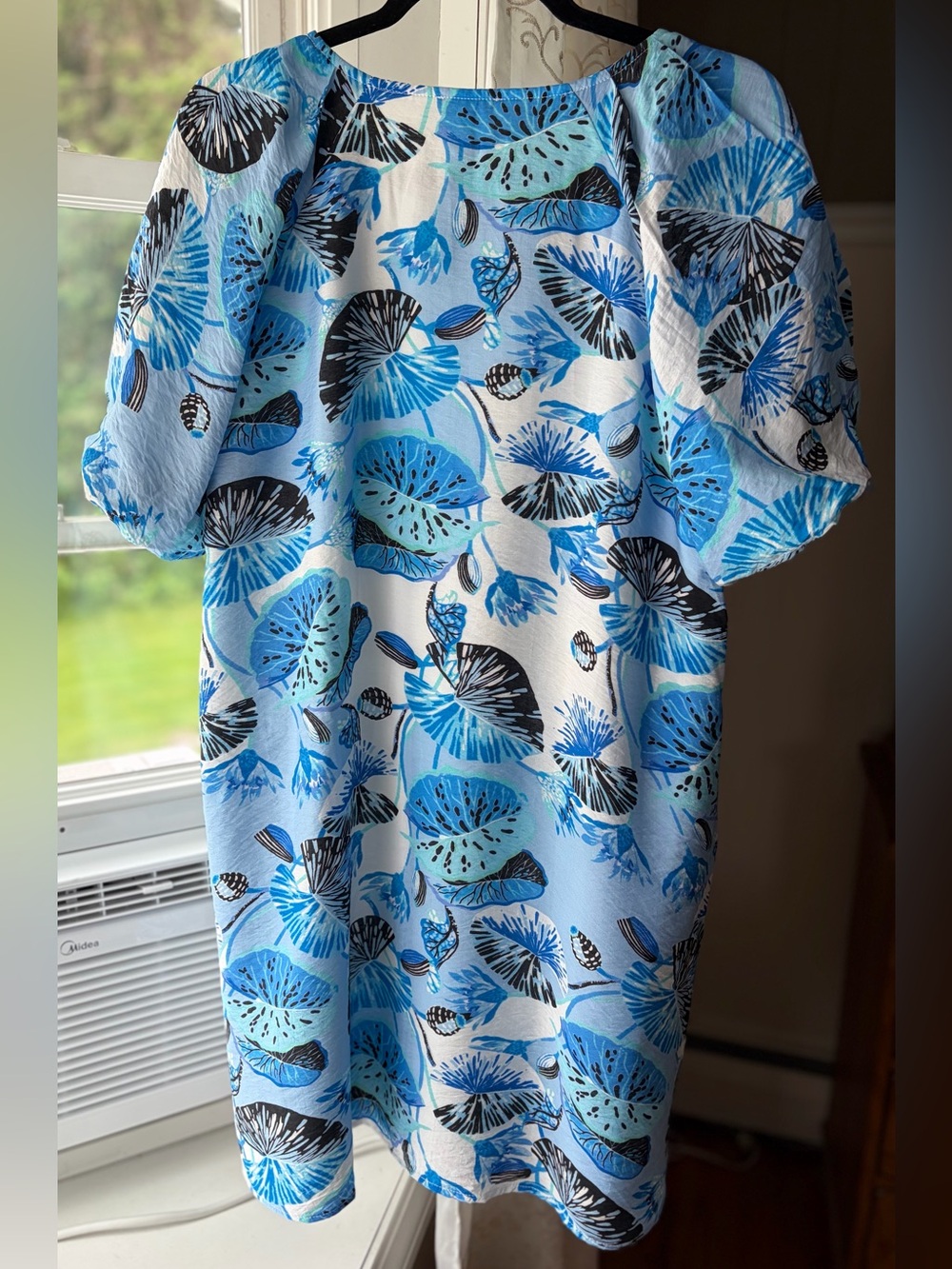 JODIFL Lilypad Print Shift Dress Vacation Resort Coastal Summer NWT Sz L - Picture 2 of 6